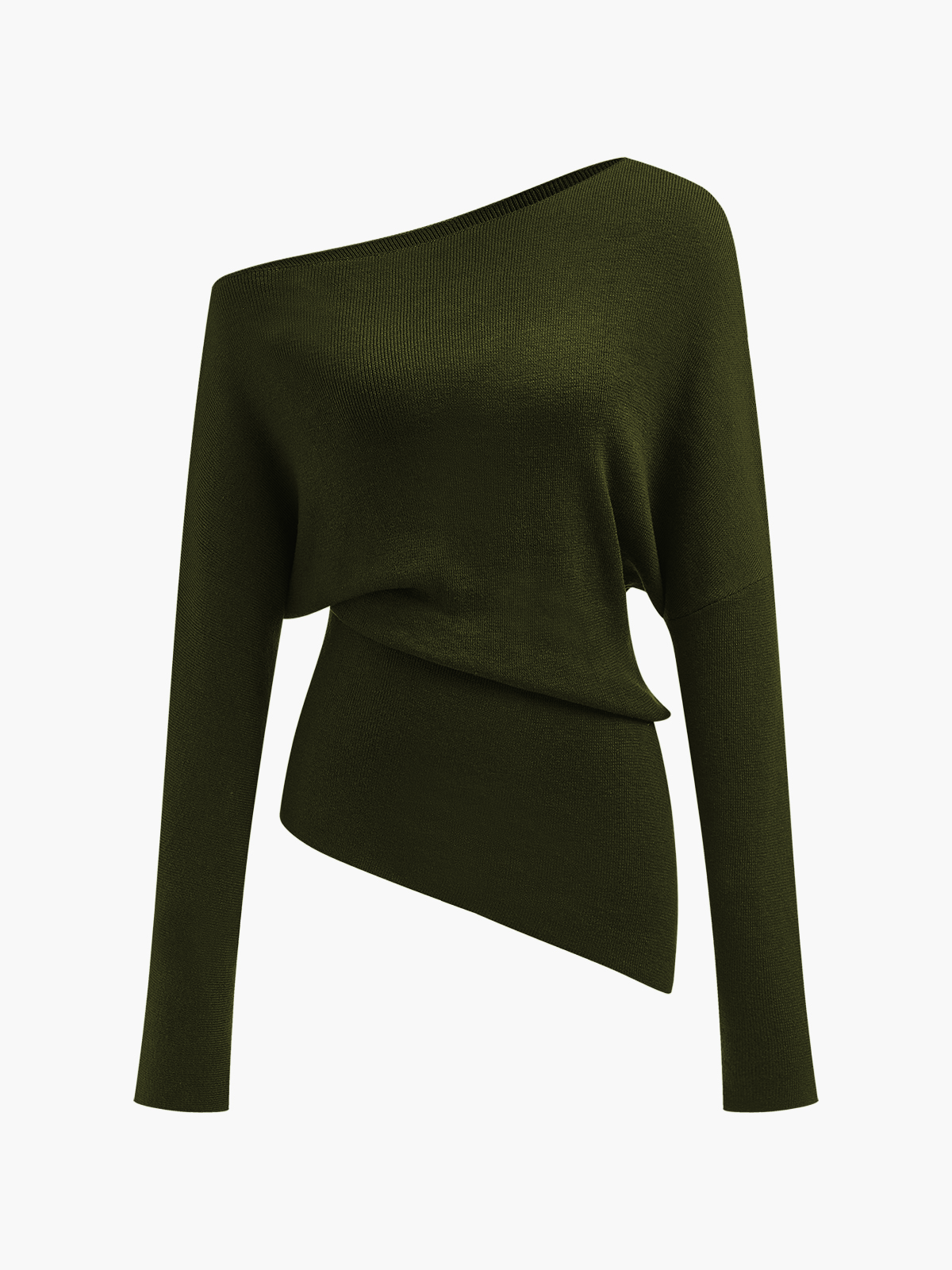 Quinn | Women's Knit Top with Wool Blend and Asymmetric Neckline