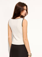 Jennifer | Top a Maglia da Donna con Scollo Quadrato