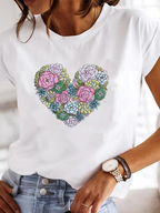 Selah | T-Shirt da Donna con Motivo a Cuori