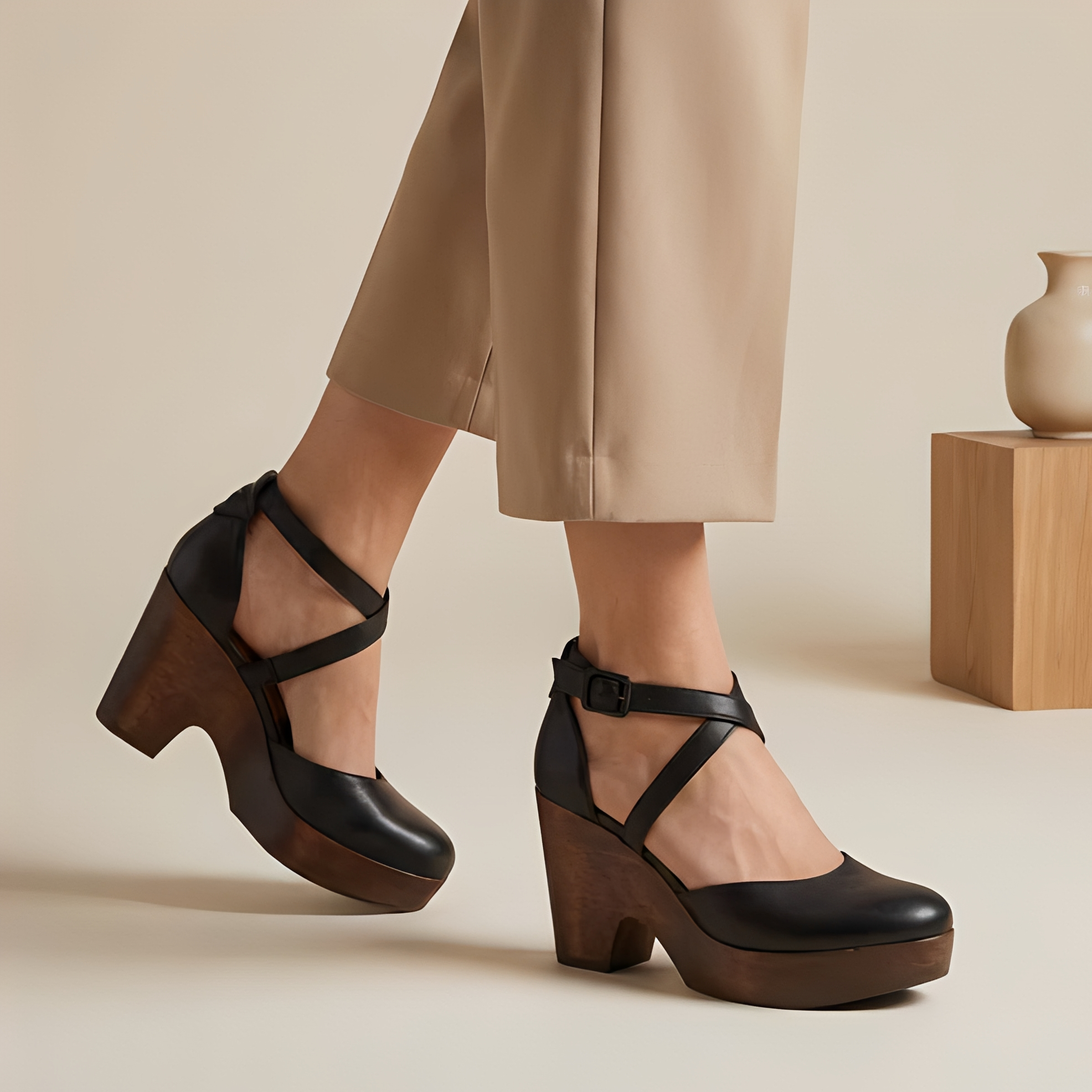 Vantelle | Women's Elegant Platform Sandals with Strap