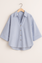 Liravelle | Camicia Donna a Righe Larga con Colletto