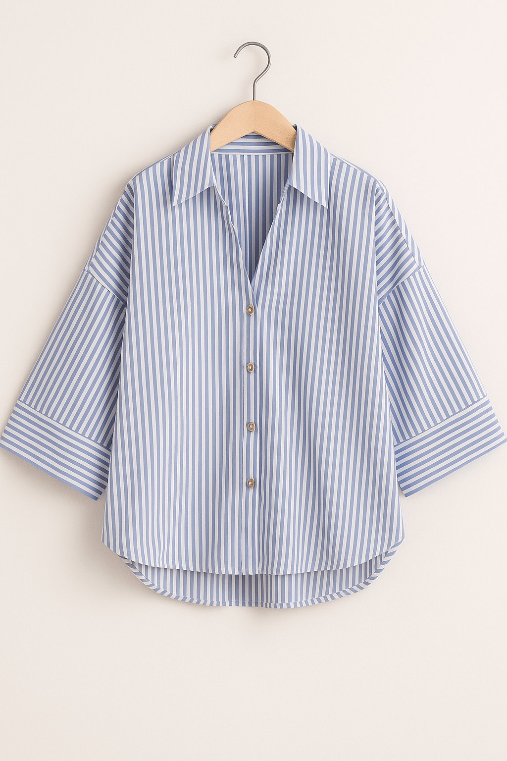Liravelle | Camicia Donna a Righe Larga con Colletto