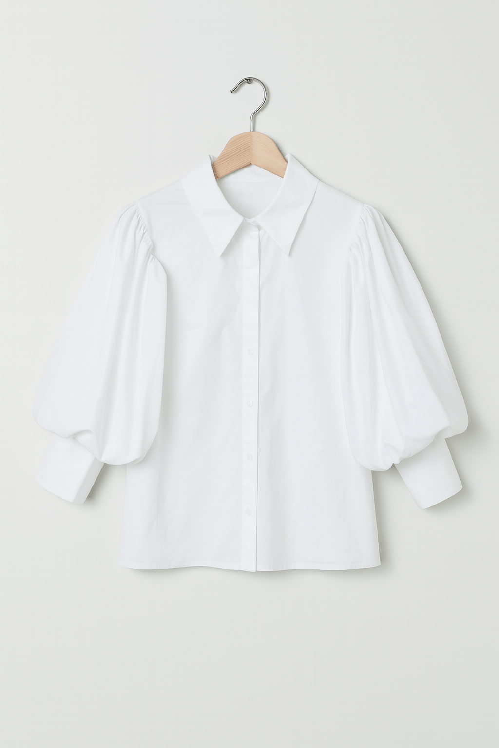 Strivelle | Camicia da donna a righe con maniche a sbuffo e colletto