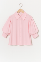 Strivelle | Camicia da donna a righe con maniche a sbuffo e colletto