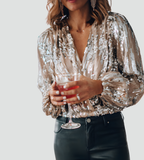 Elanora | Blusa Elegante da Donna per Sera con Paillettes