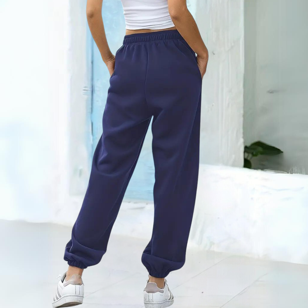 Mirella | Pantaloni Jogger Donna con Gamba Larga Casual
