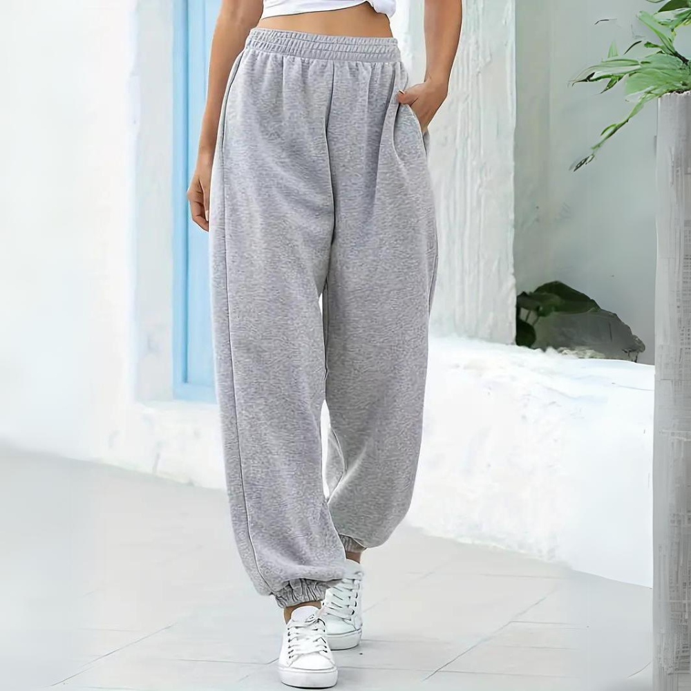 Mirella | Pantaloni Jogger Donna con Gamba Larga Casual