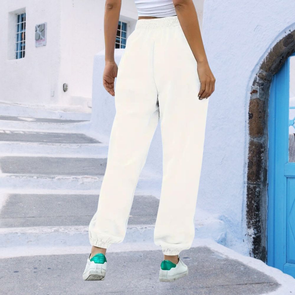 Mirella | Pantaloni Jogger Donna con Gamba Larga Casual