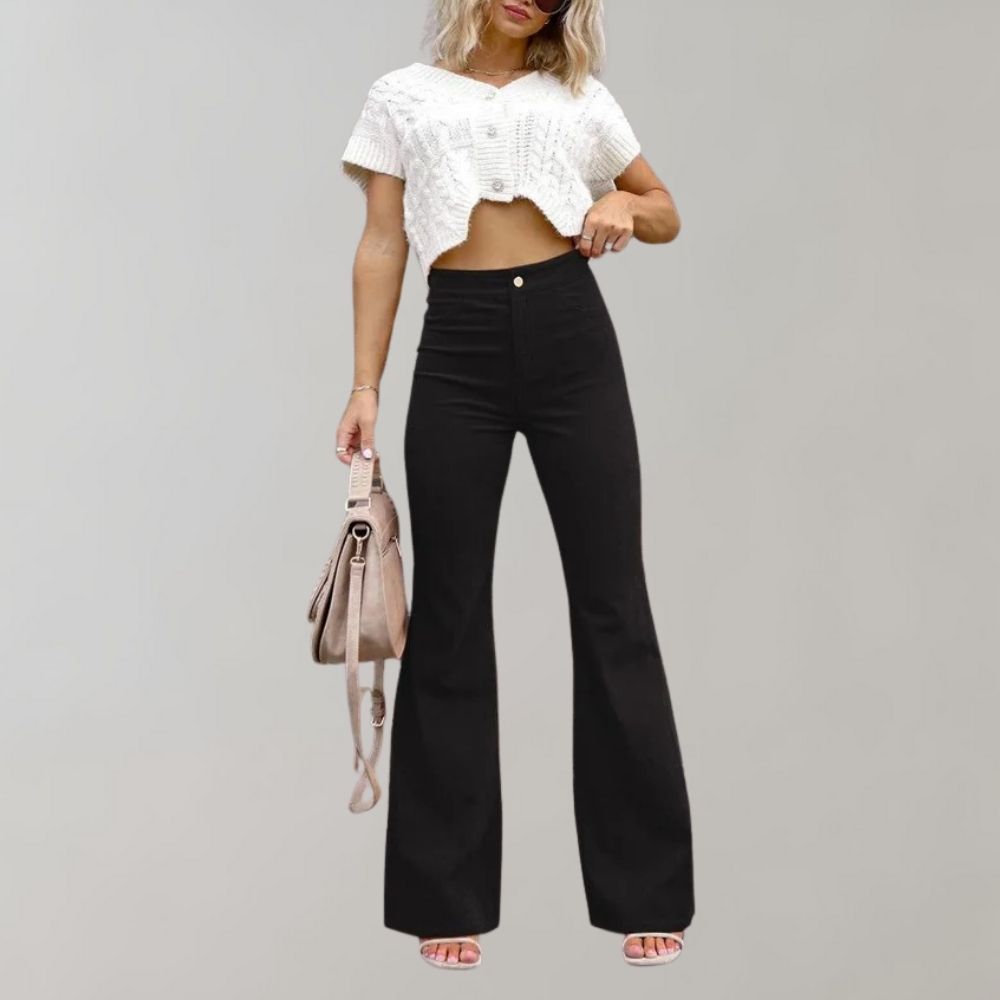Clothing | Women's Corduroy Flared High-Waisted Pants