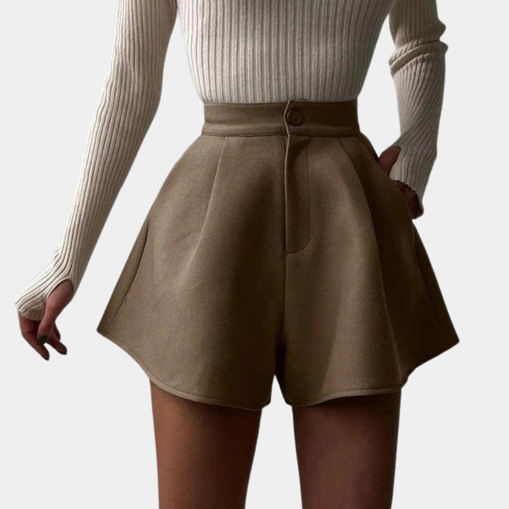 Nadia | Shorts Eleganti da Donna a Vita Alta Svasati