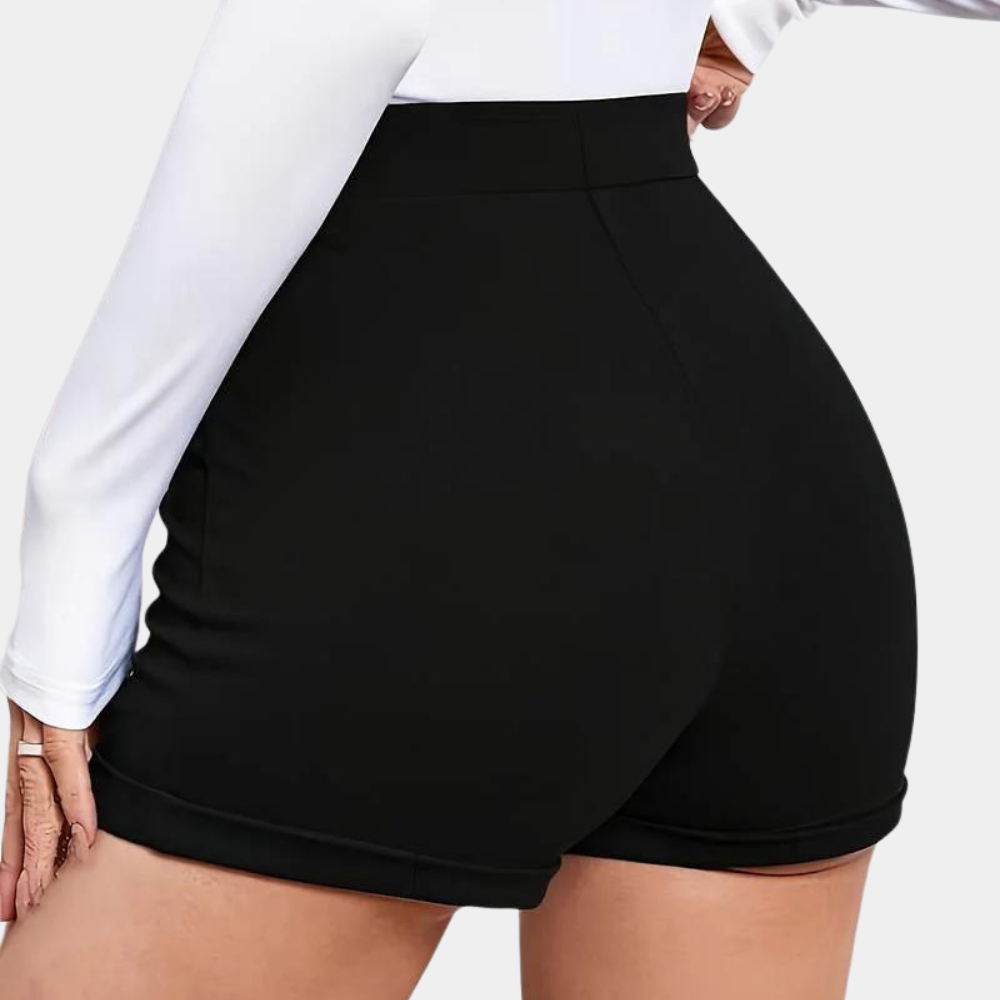 Kornelia | Shorts Eleganti da Donna con Vita Alta e Bottoni