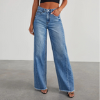 Chunim | Jeans Donna a Gamba Larga Vita Alta