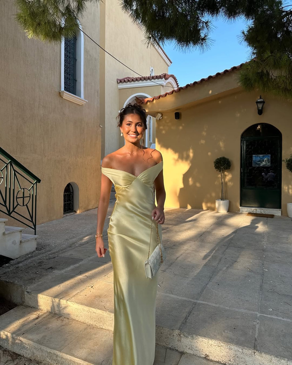 Solmira | Abito Maxi Elegante da Donna con Spalle Scoperte per Matrimonio