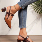 Marcjanna | Sandali slingback da donna con tacco a blocco