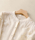 Lorina | Blusa Estiva Elegante da Donna Ricamata Leggera
