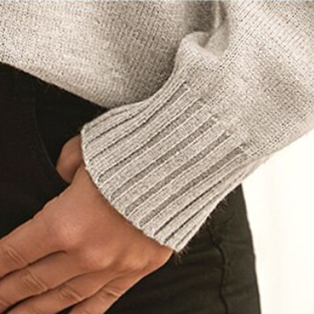 Mochara | Maglione Donna in Maglia con Scollo a V e Taglio Largo