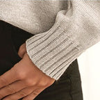 Mochara | Maglione Donna in Maglia con Scollo a V e Taglio Largo