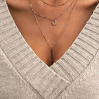 Mochara | Maglione Donna in Maglia con Scollo a V e Taglio Largo