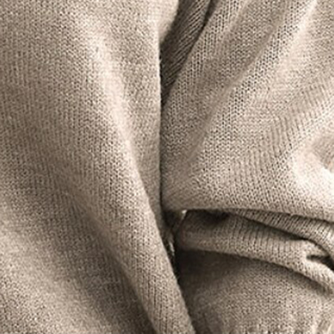 Mochara | Maglione Donna in Maglia con Scollo a V e Taglio Largo