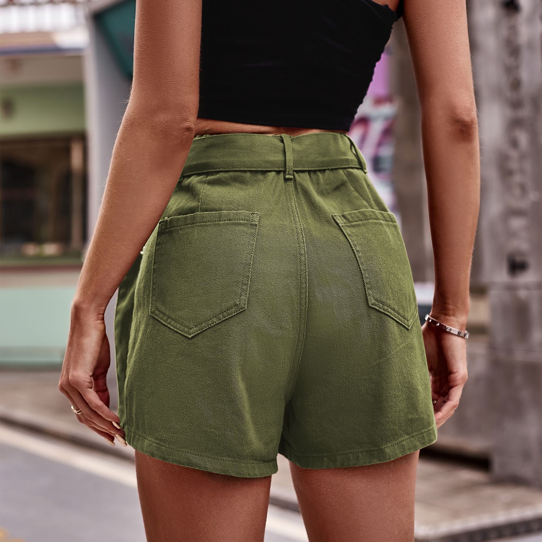 Laurisse | Shorts cargo jeans da donna con tasche per l'estate