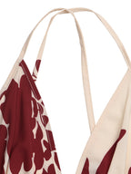 Serelina | Abito Estivo Maxi Donna con Scollo a V e Motivo Floreale Elegante