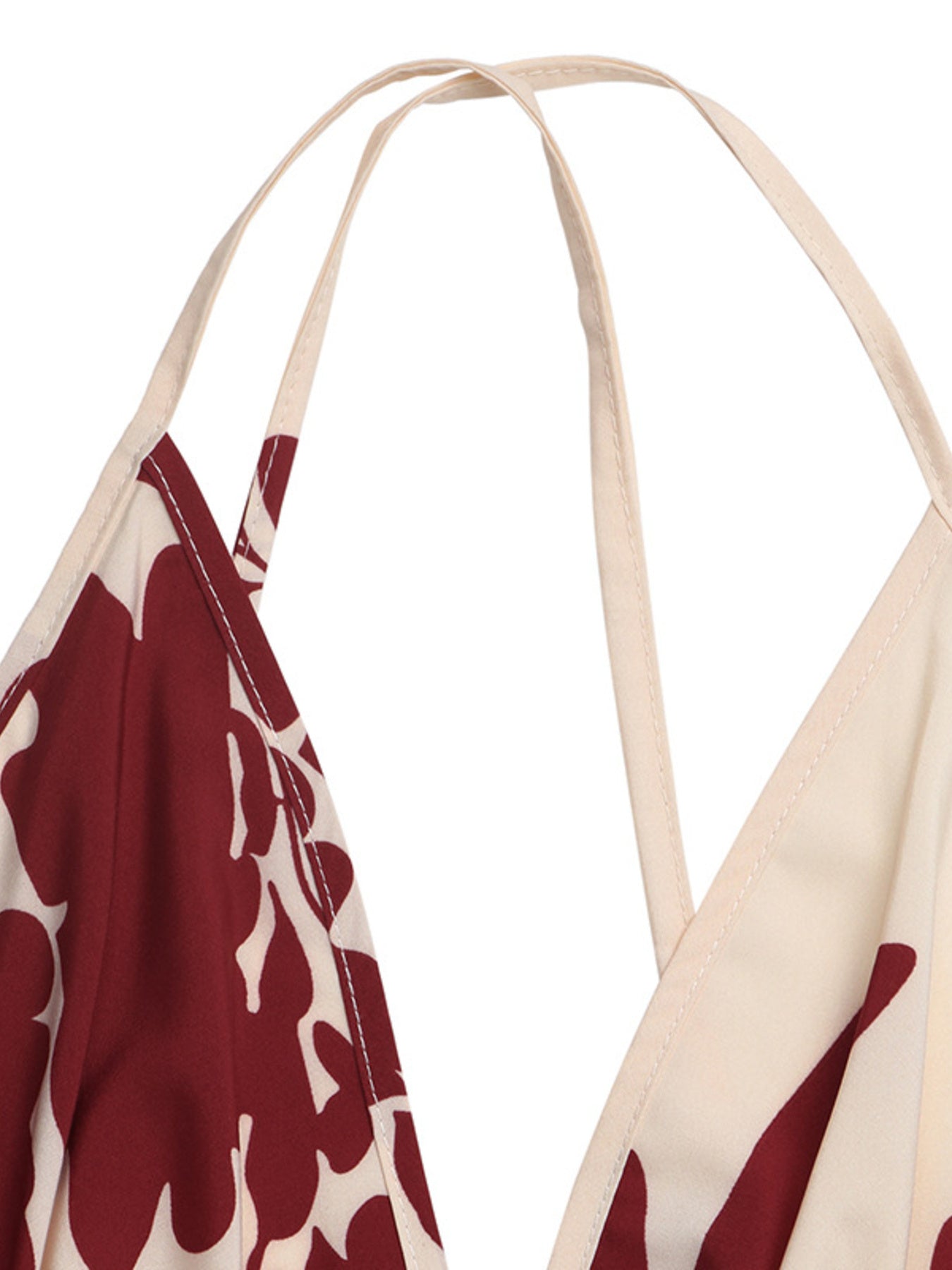 Serelina | Abito Estivo Maxi Donna con Scollo a V e Motivo Floreale Elegante