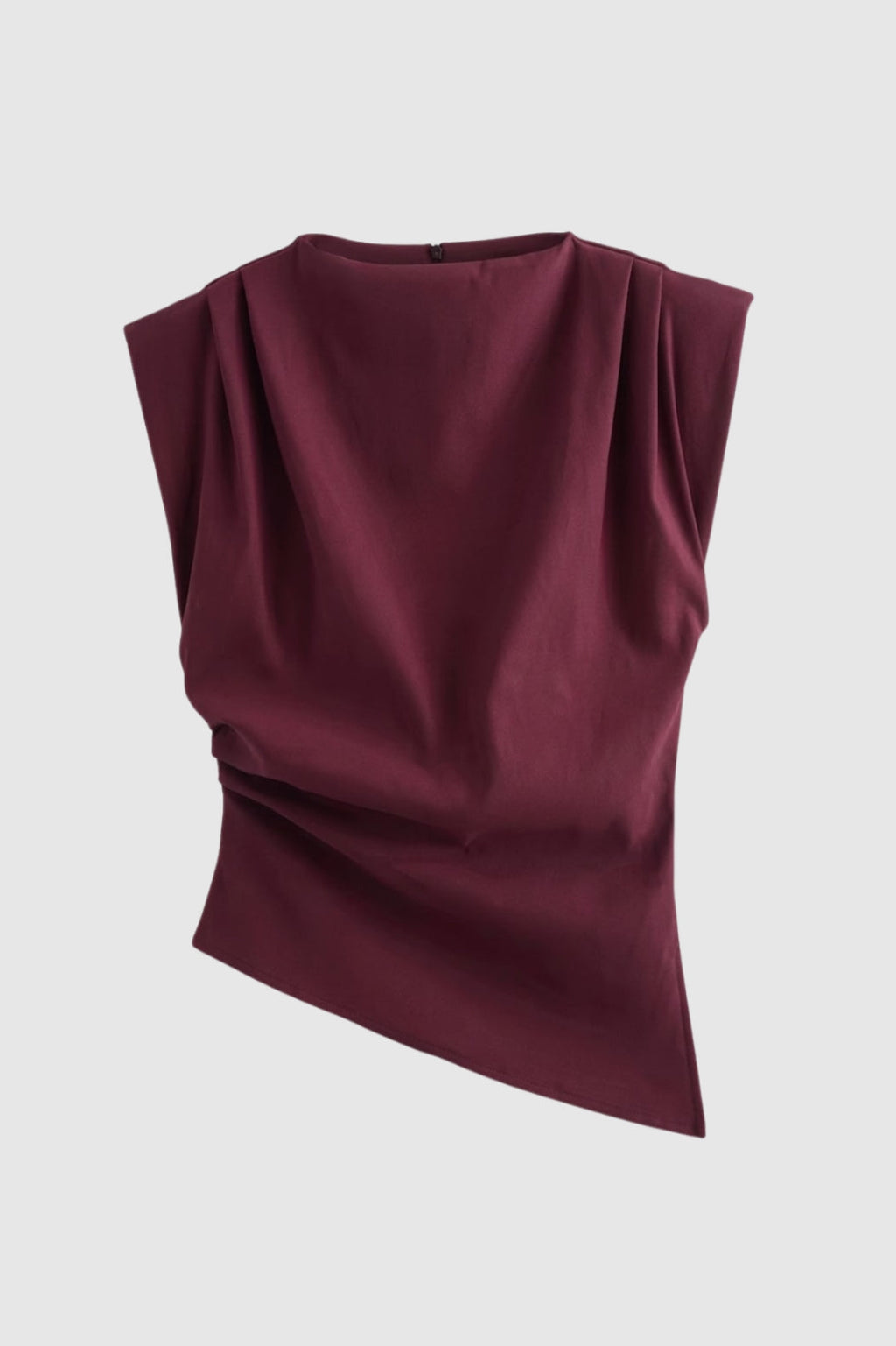 Mirelva | Top Elegante Donna Drappeggiato Senza Maniche Attillato
