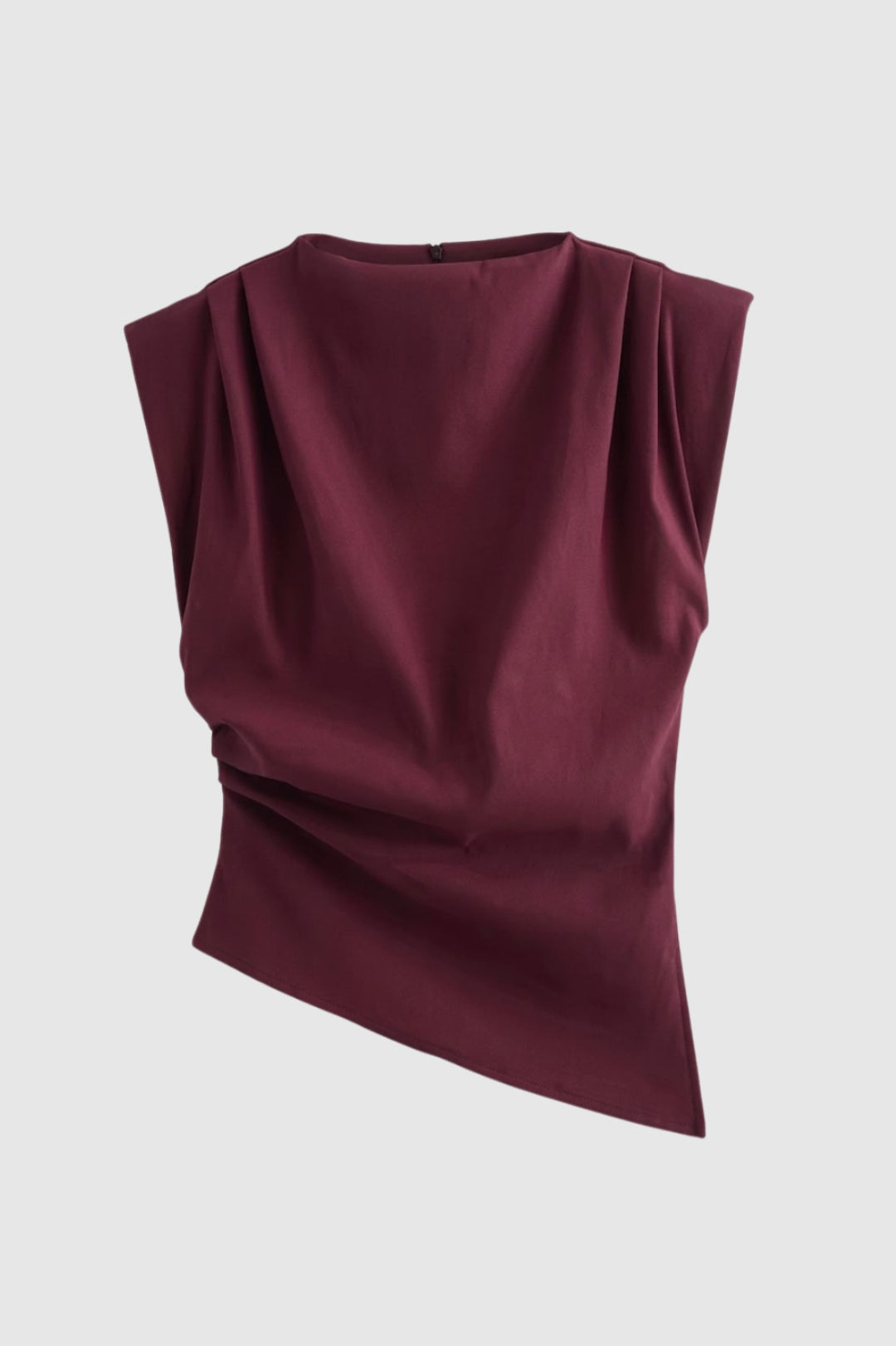 Mirelva | Top Elegante Donna Drappeggiato Senza Maniche Attillato