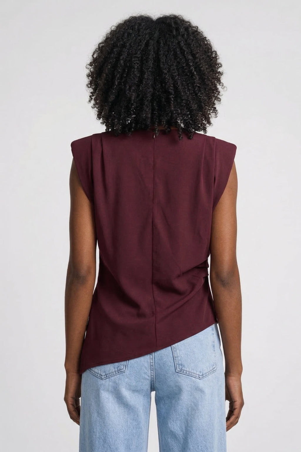 Mirelva | Top Elegante Donna Drappeggiato Senza Maniche Attillato