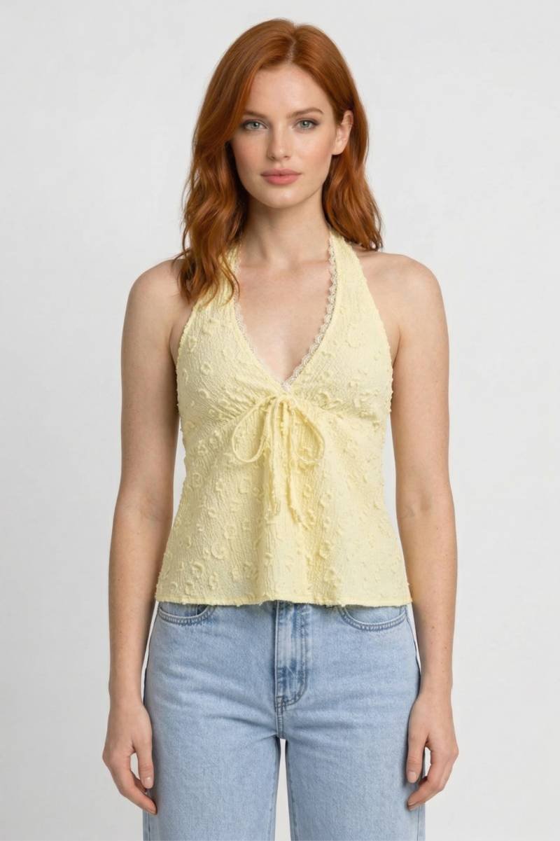 Klaudia | Top Estivo Donna Halter con Scollo a V e Laccio