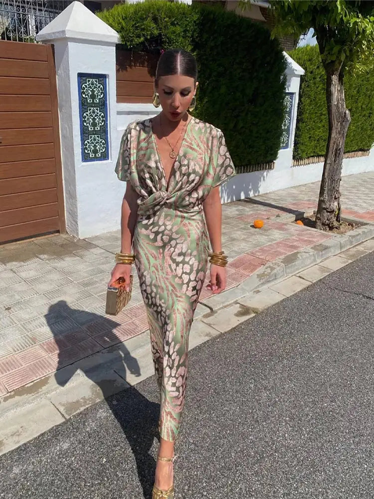 Zeravelle | Abito Estivo Maxi Donna Incrociato Lungo Sciolto