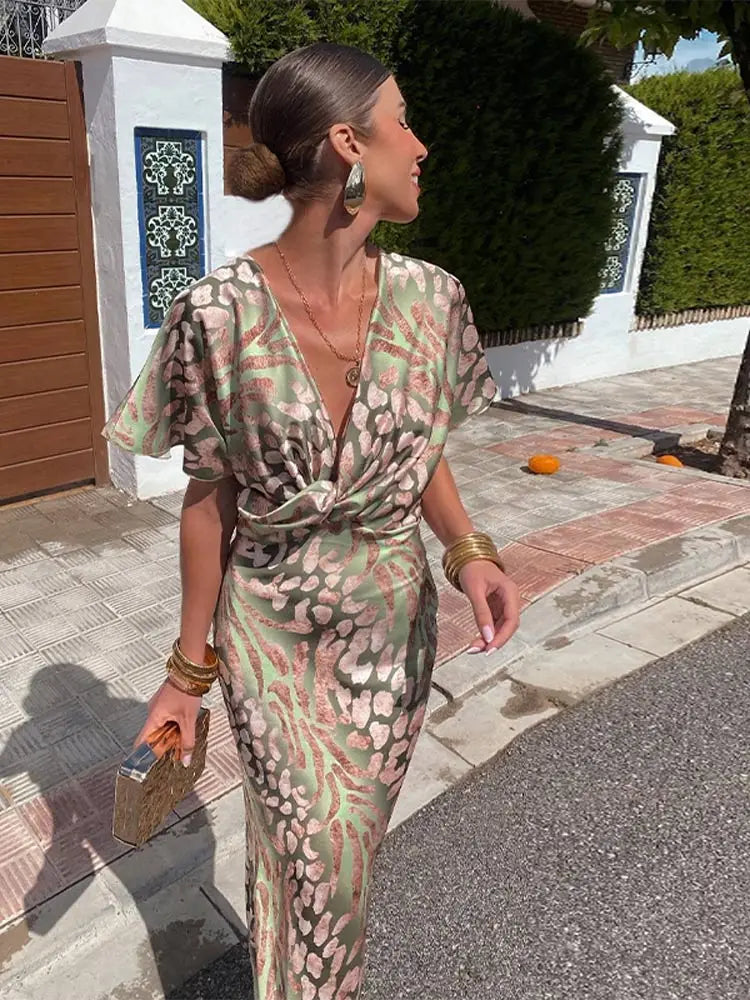 Zeravelle | Abito Estivo Maxi Donna Incrociato Lungo Sciolto
