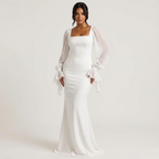 Amélie | Elegant Maxi Dress with Chiffon Sleeves