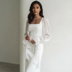 Amélie | Elegant Maxi Dress with Chiffon Sleeves