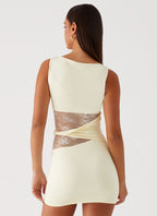 Marviona | Fitted Sleeveless Mini Dress with Cut-Out Effect