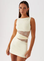 Marviona | Fitted Sleeveless Mini Dress with Cut-Out Effect