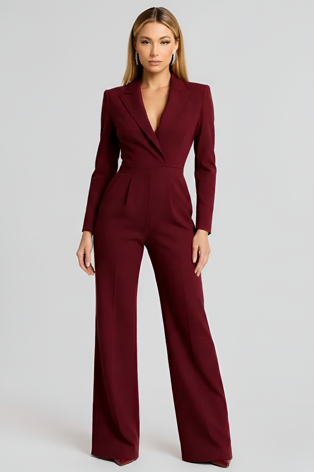 Valentina | Elegante tuta da donna con scollo profondo e pantaloni ampi