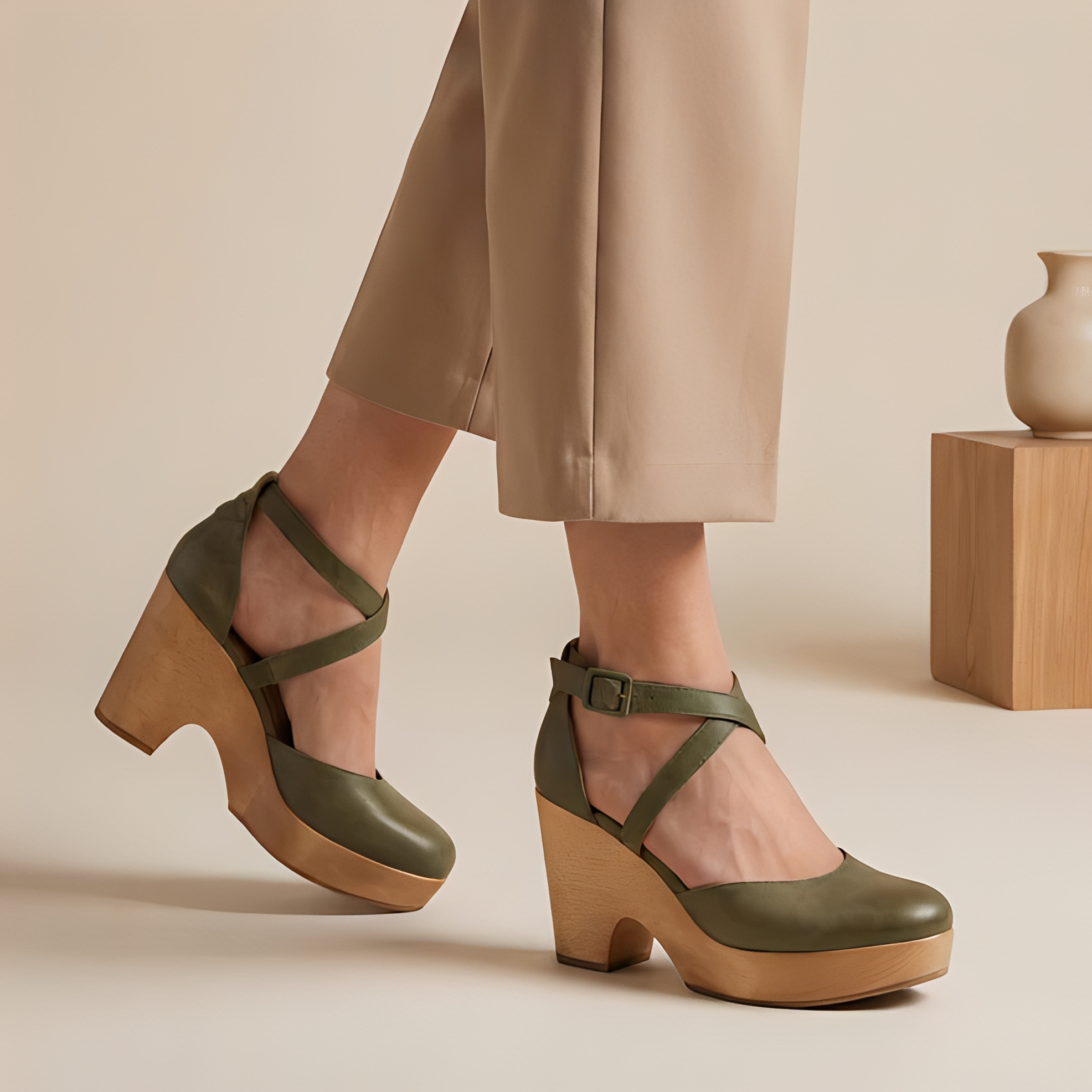 Vantelle | Women's Elegant Platform Sandals with Strap