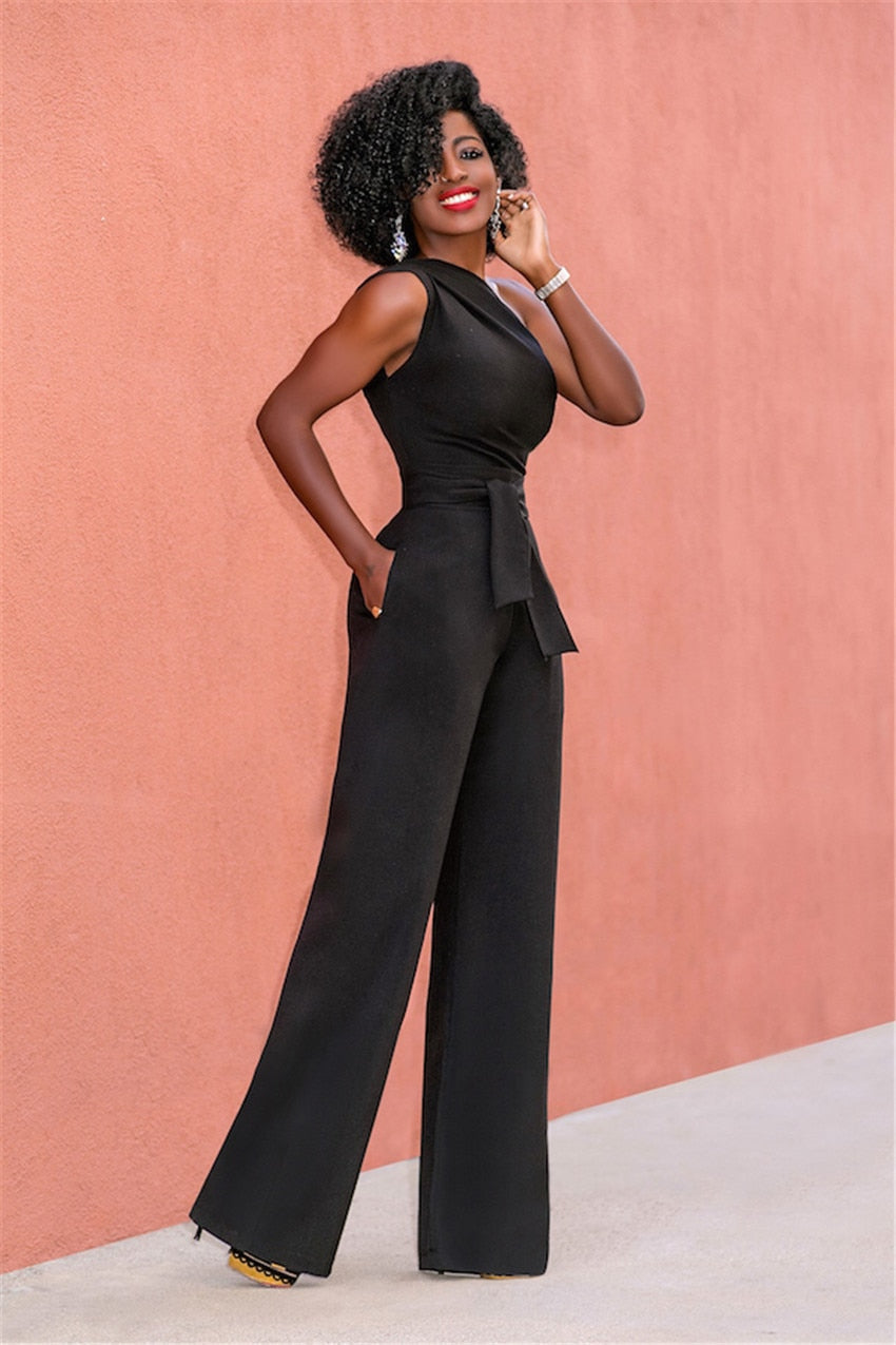 Elvira | Elegante Tuta Donna Monospalla con Laccio