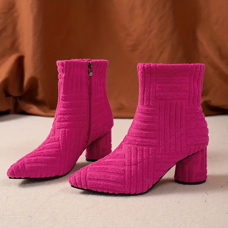 Veloréa | Stivaletti alla moda da donna con tacco e cerniera
