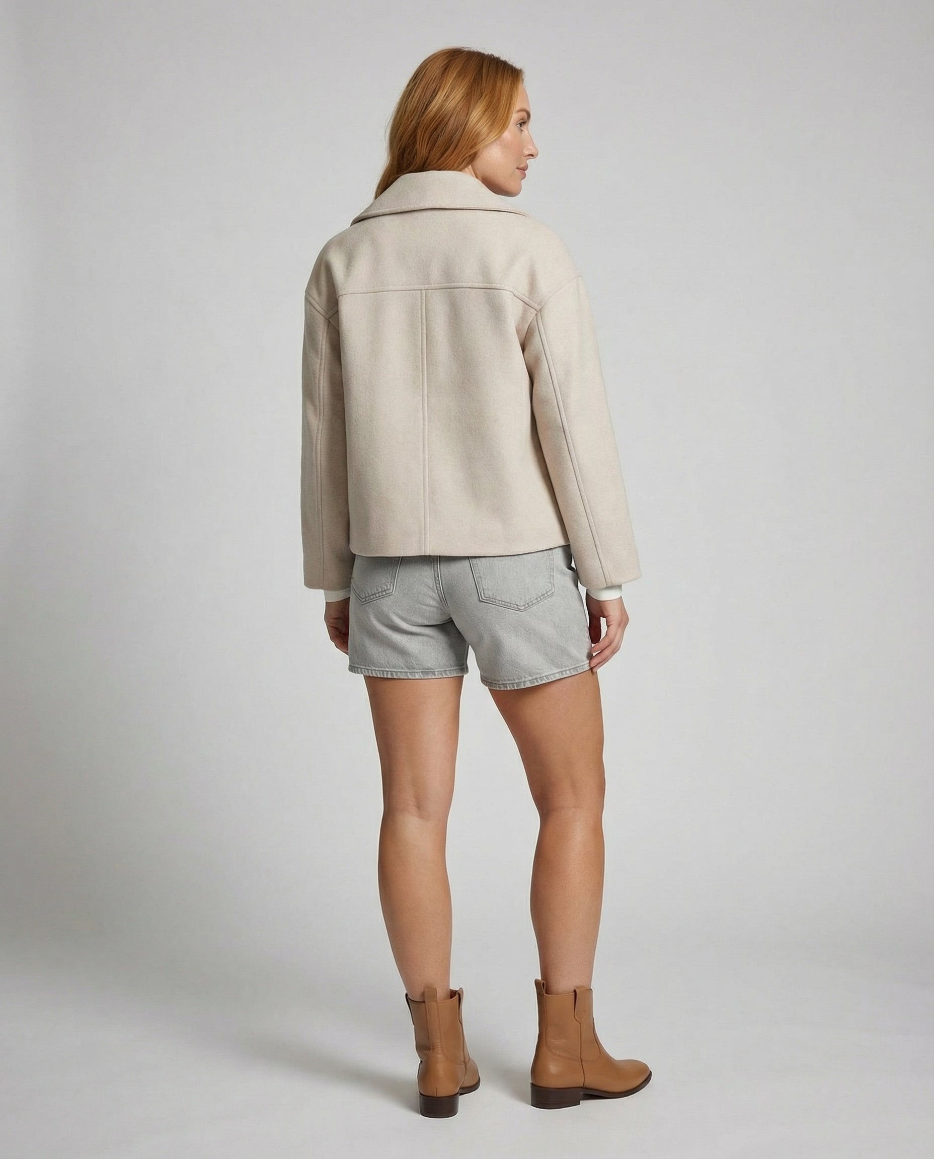 Veloura | Giacca corta autunnale da donna doppiopetto casual