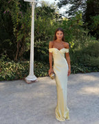 Solmira | Abito Maxi Elegante da Donna con Spalle Scoperte per Matrimonio