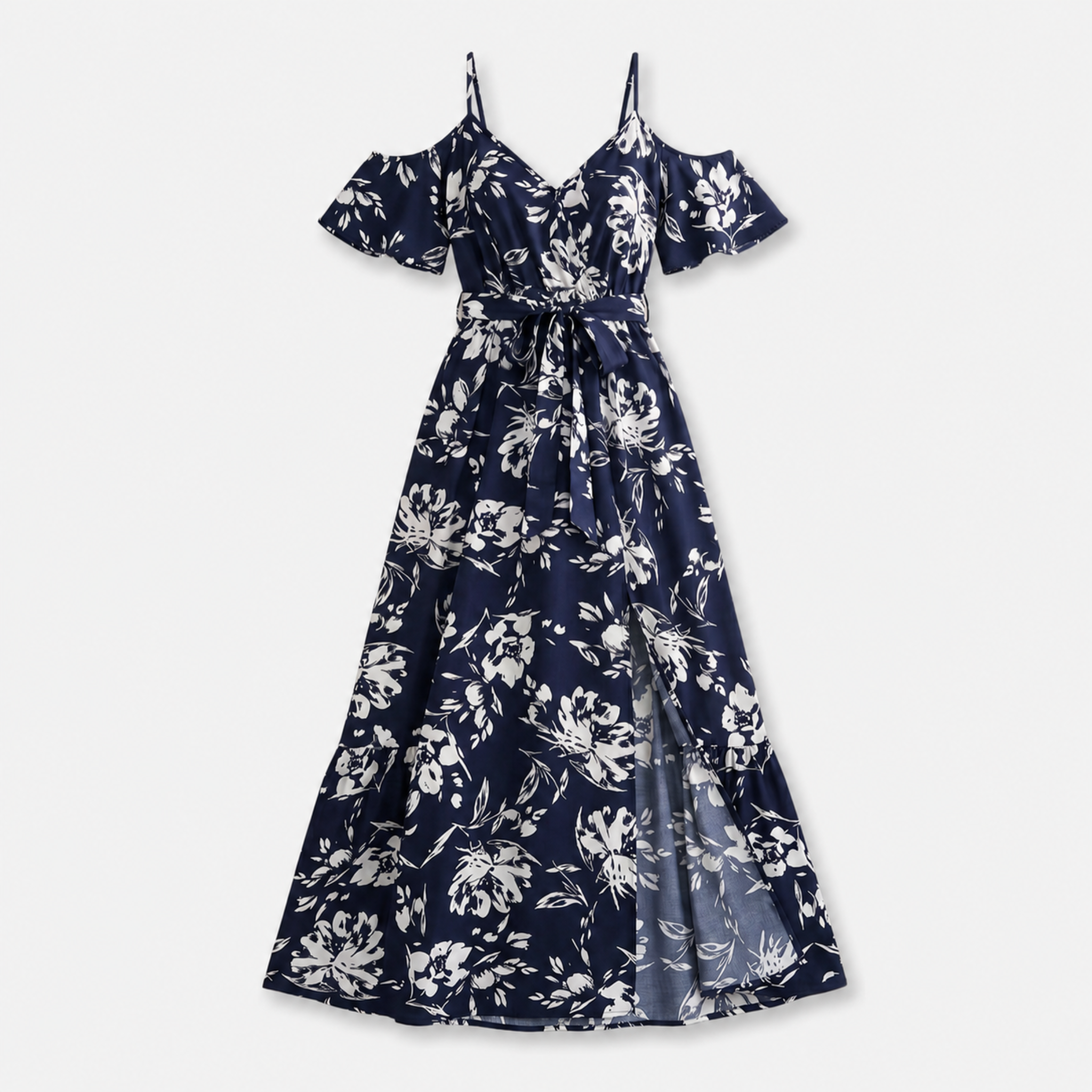 Aurora | Women's Floral Off-Shoulder Maxi Dress with Slit