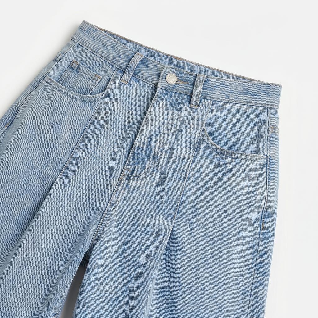 Mila | Women's Denim Bermuda Shorts with Adjustable Waist