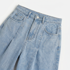Mila | Women's Denim Bermuda Shorts with Adjustable Waist
