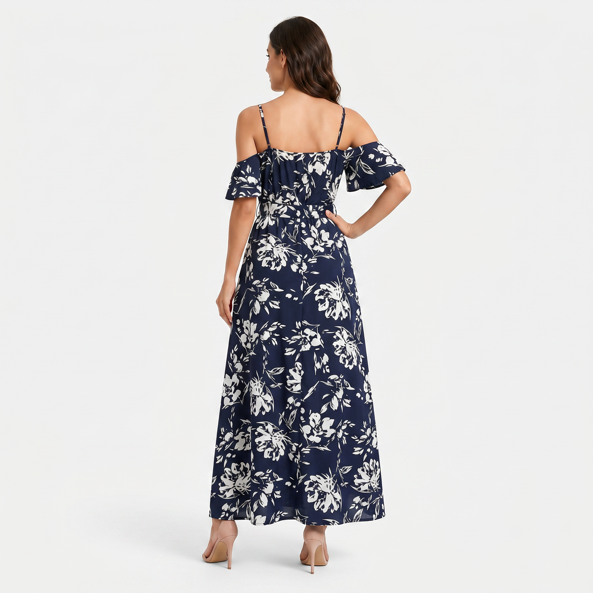 Aurora | Women's Floral Off-Shoulder Maxi Dress with Slit