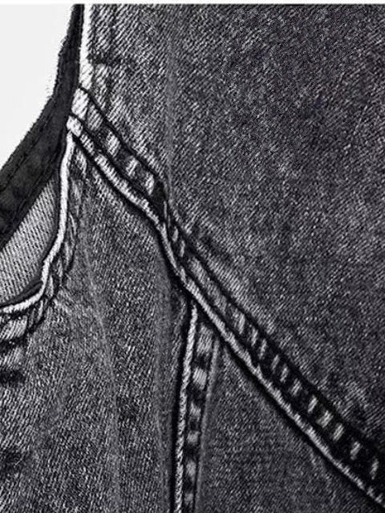 Kutti | Gilet Donna Denim Biker Senza Maniche Casual