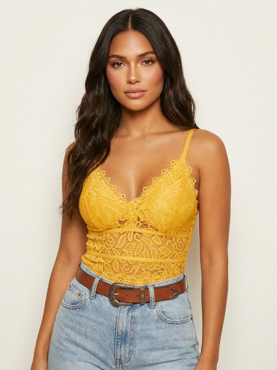 Mara | Lace Bralette Top with Adjustable Straps