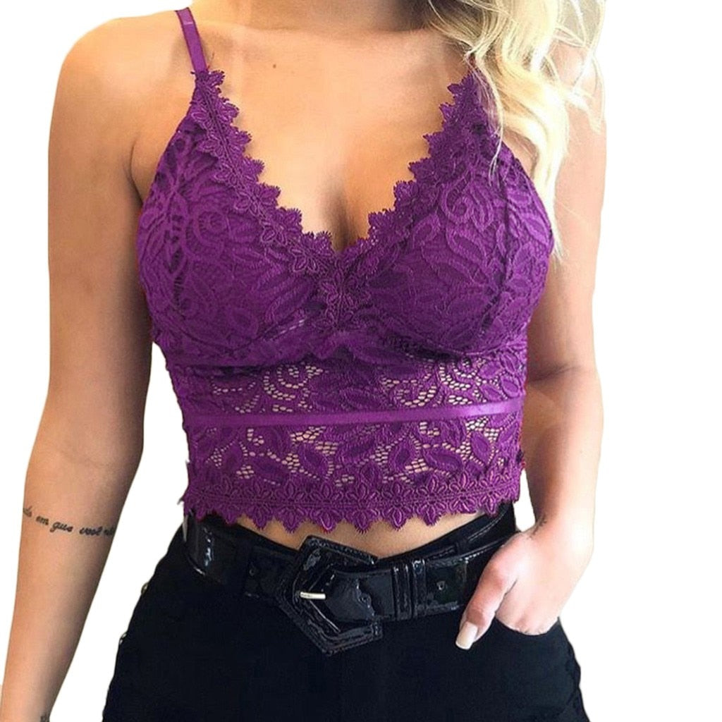 Mara | Lace Bralette Top with Adjustable Straps