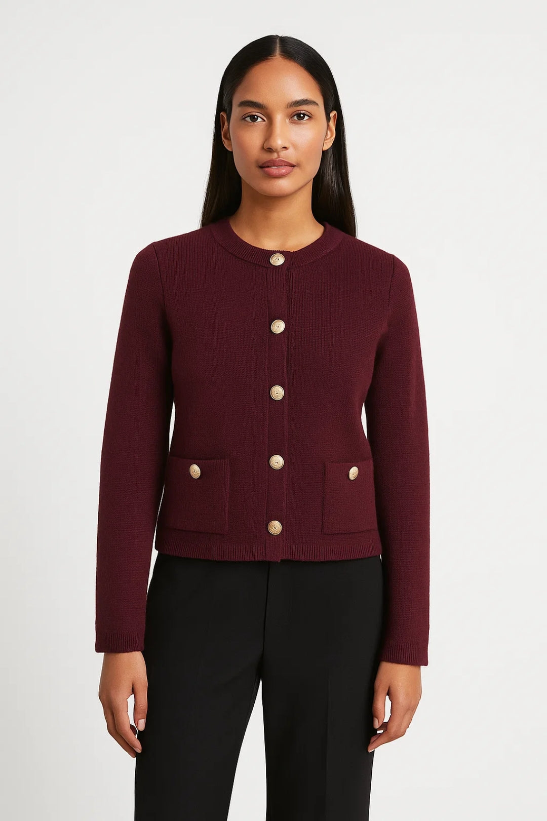 Marivelle | Cardigan corto da donna con bottoni dorati